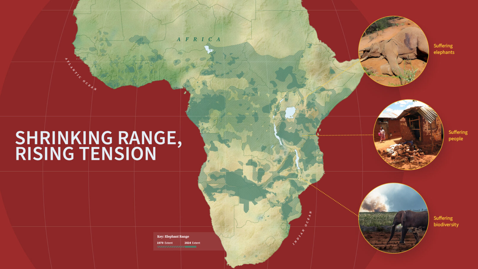 Save the Elephants Shrinking Range Illustration